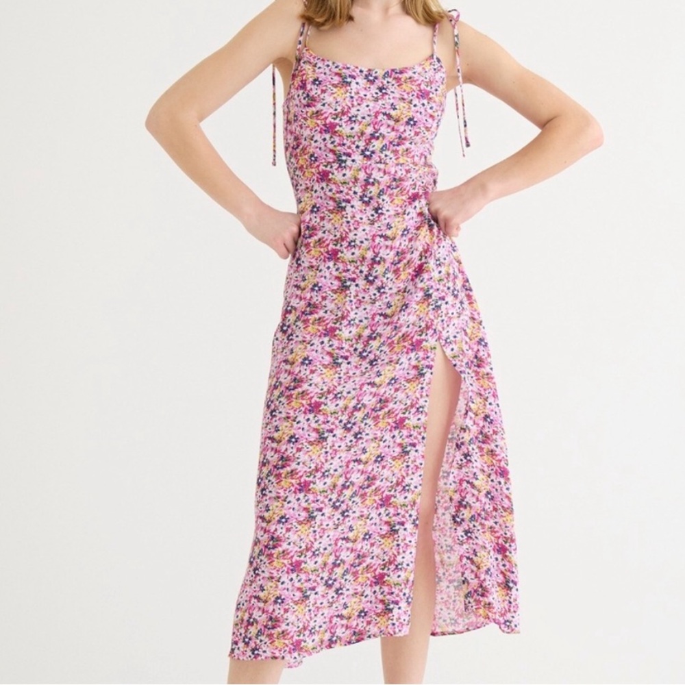 J.Crew Kauai tie-shoulder midi dress in floral